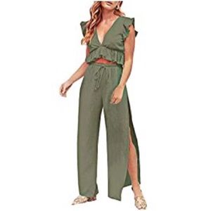 FANCYINN Amazon Crop top & pants outfit set